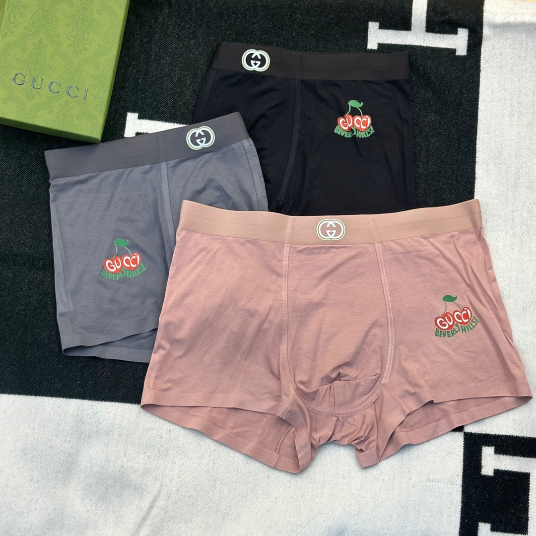 Gucci Pink Grey Black Small Stripe Patch Boxer Briefs, image 3