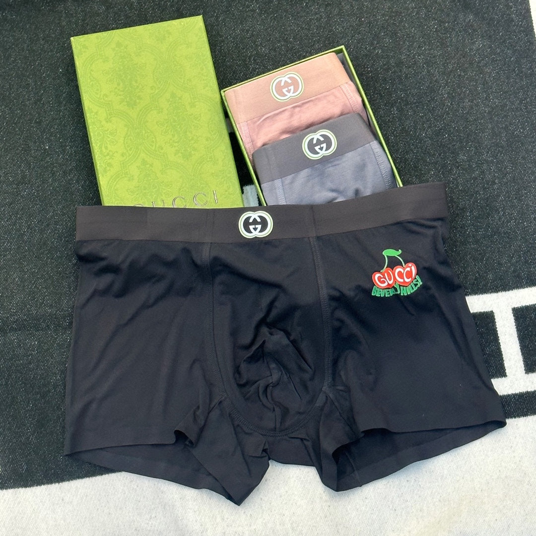 Gucci Pink Grey Black Small Stripe Patch Boxer Briefs, image 6