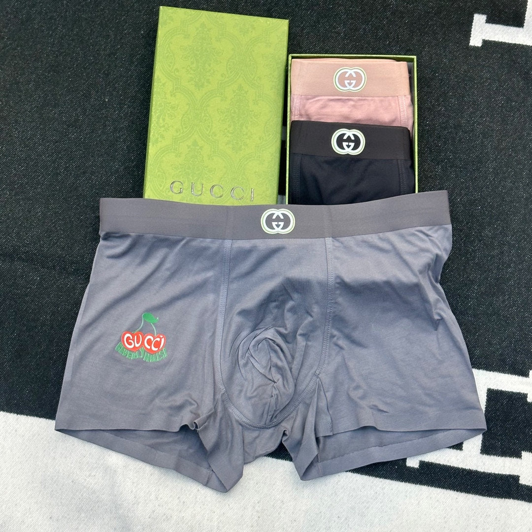 Gucci Pink Grey Black Small Stripe Patch Boxer Briefs, image 7