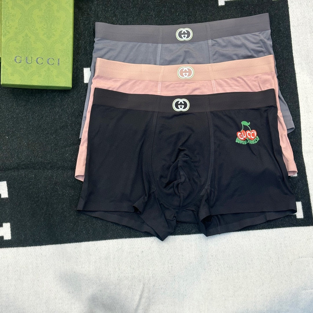 Gucci Pink Grey Black Small Stripe Patch Boxer Briefs, image 2