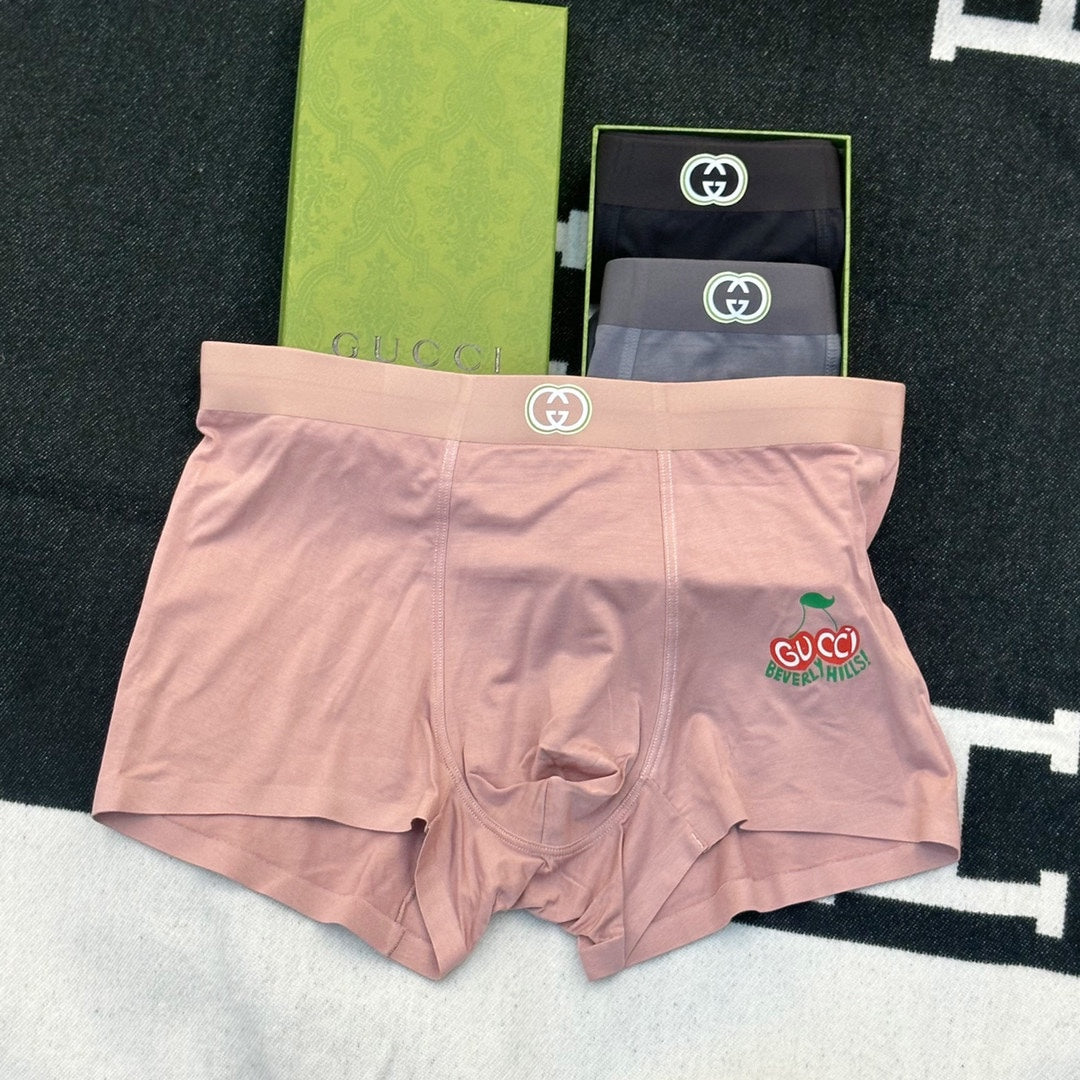 Gucci Pink Grey Black Small Stripe Patch Boxer Briefs, image 8
