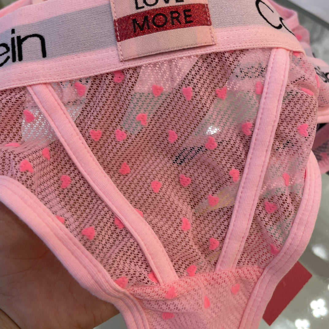 Calvin Klein Pink Triangle Brief Set Bralette and Brief Set, image 7