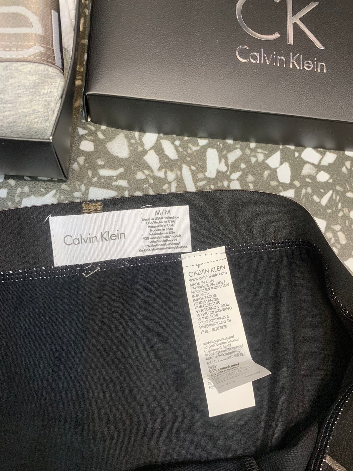 Calvin Klein Black Silver Waistband Layers Boxer Briefs, image 6