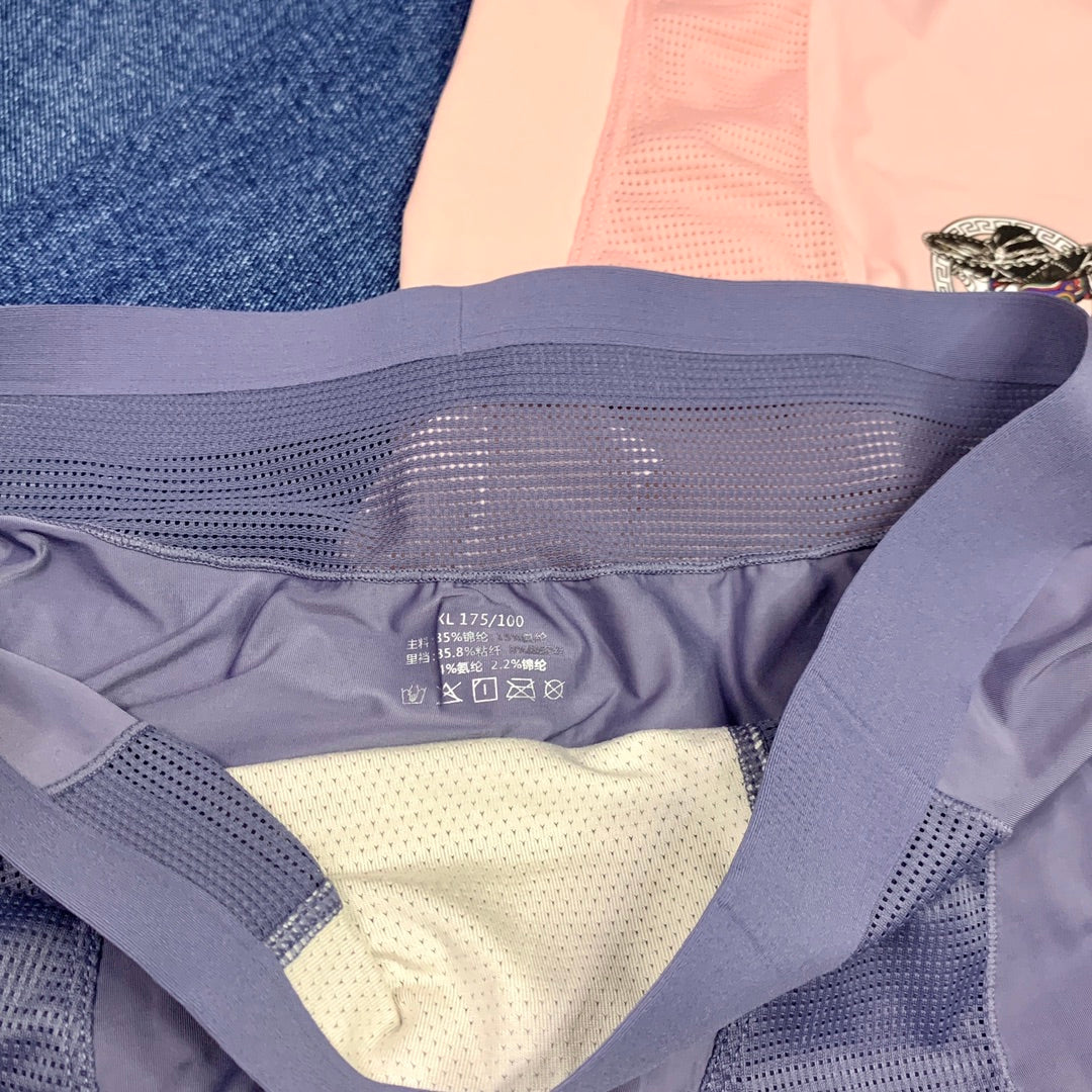 Versace Grey Pink Blue Fine Line Face Boxer Briefs, image 8