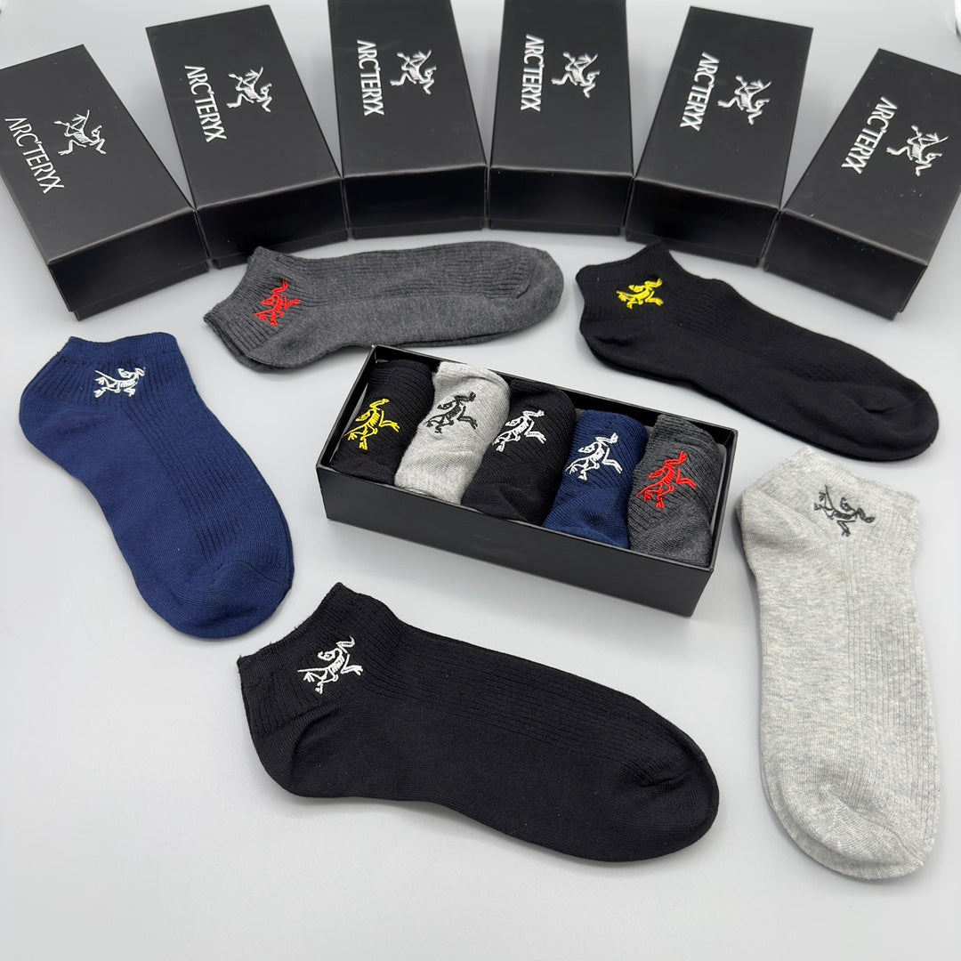 Arc'teryx Neutral Small Coloured Bird No-Show Socks, image 5