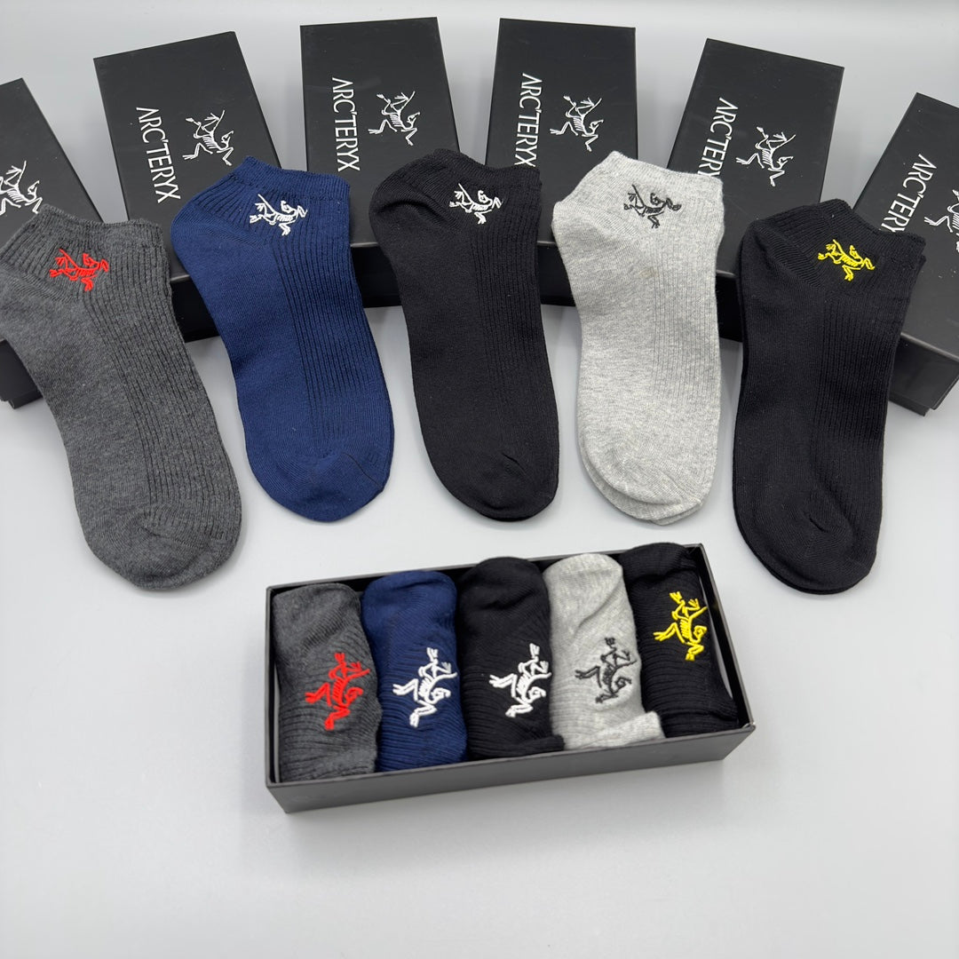 Arc'teryx Neutral Small Coloured Bird No-Show Socks, image 2