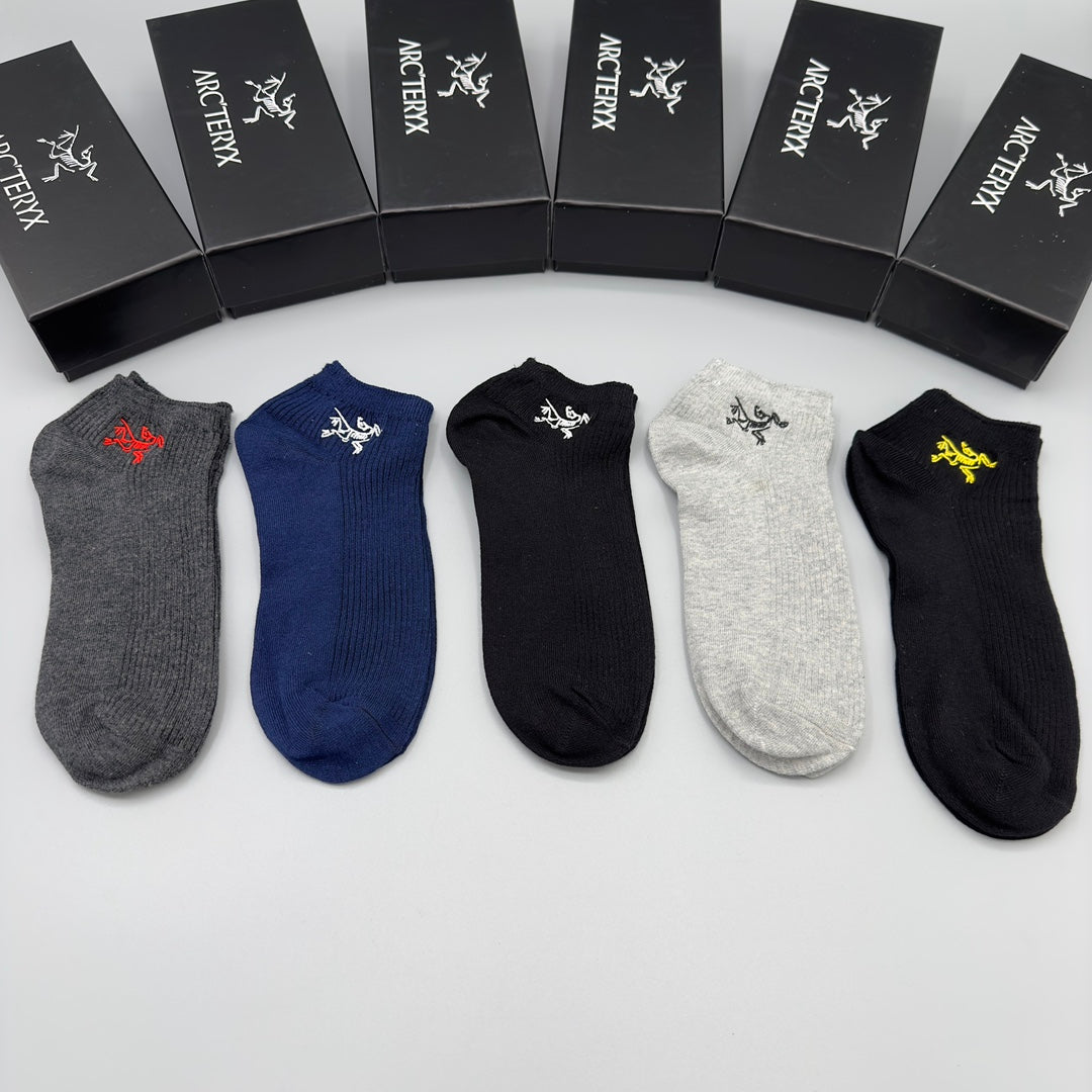 Arc'teryx Neutral Small Coloured Bird No-Show Socks, image 3