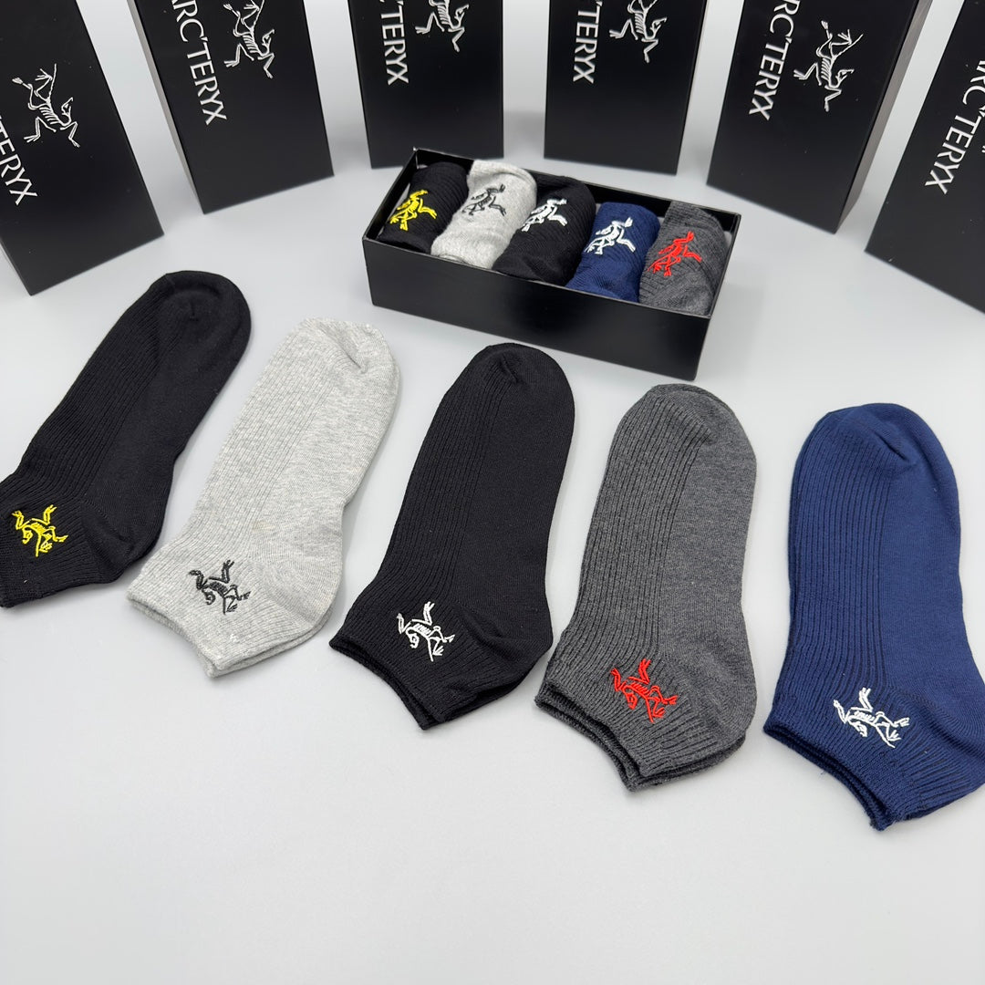 Arc'teryx Neutral Small Coloured Bird No-Show Socks, image 9