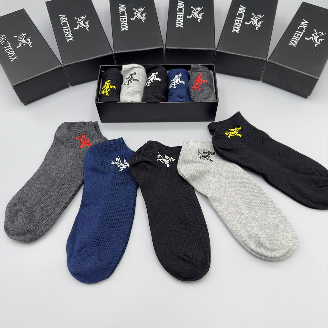 Arc'teryx Neutral Small Coloured Bird No-Show Socks, image 4