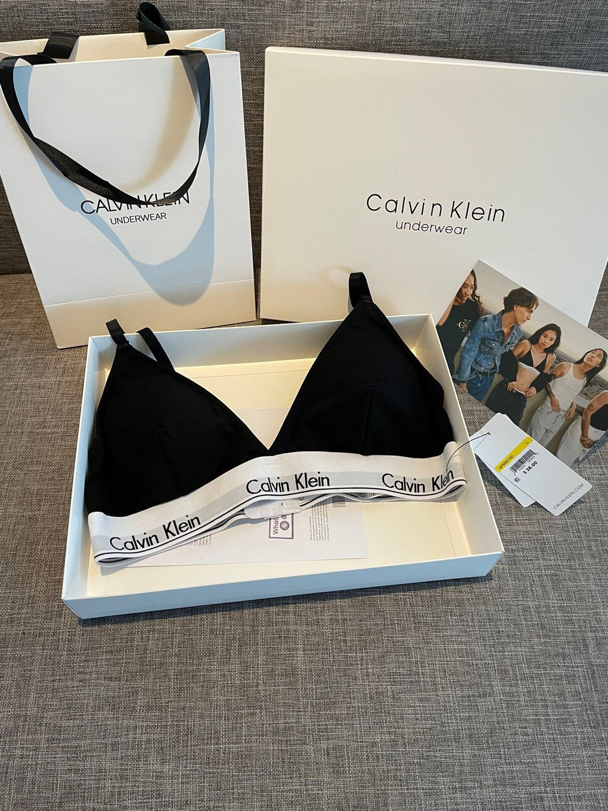 Calvin Klein Black Cross Strap Set Bralette and Brief Set, image 6