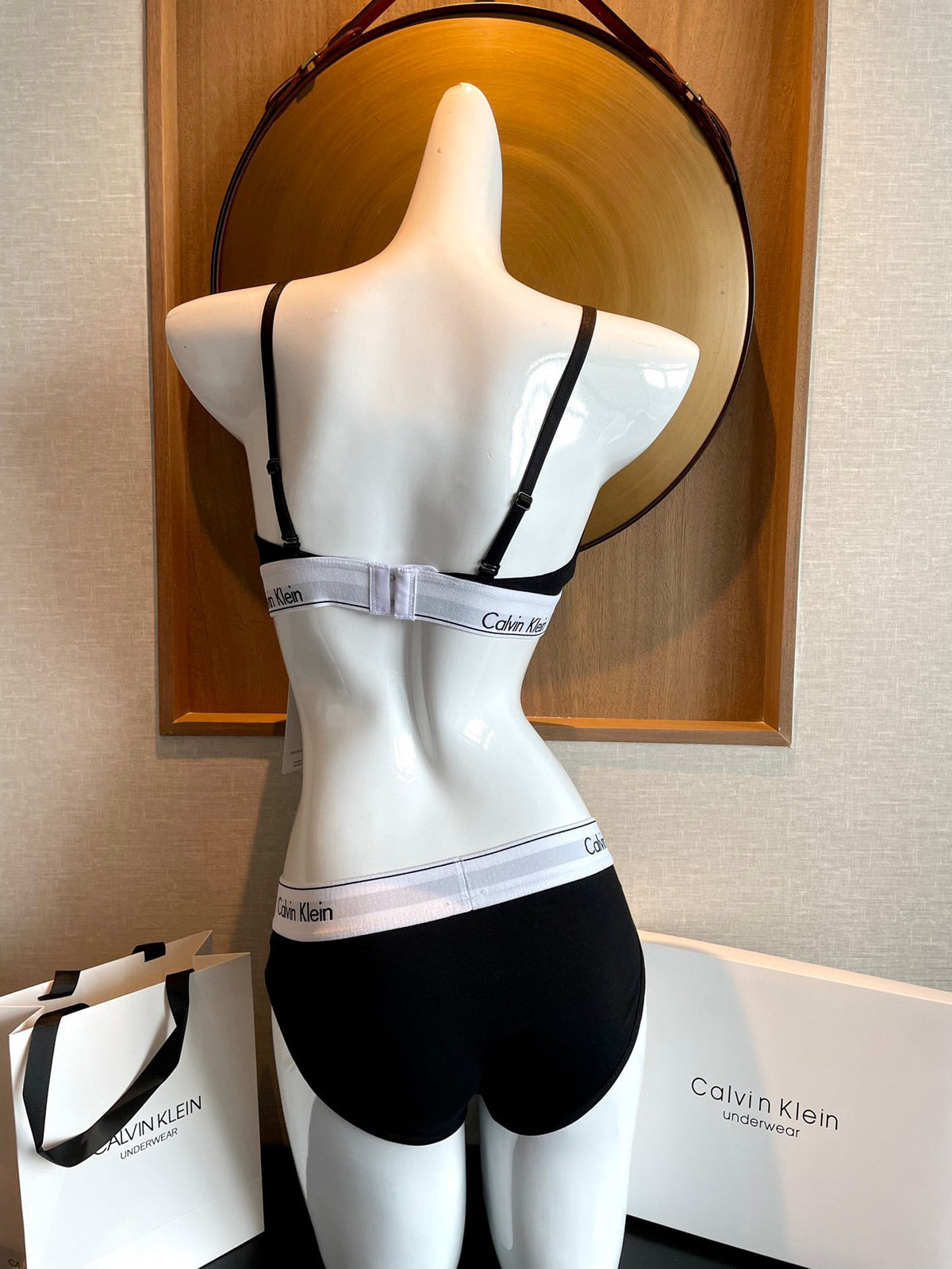 Calvin Klein Black Cross Strap Set Bralette and Brief Set, image 4