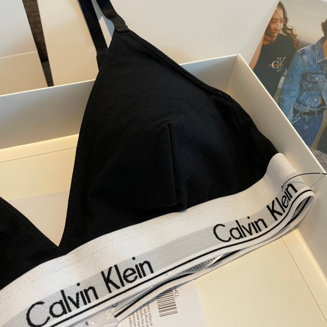 Calvin Klein Black Cross Strap Set Bralette and Brief Set, image 7