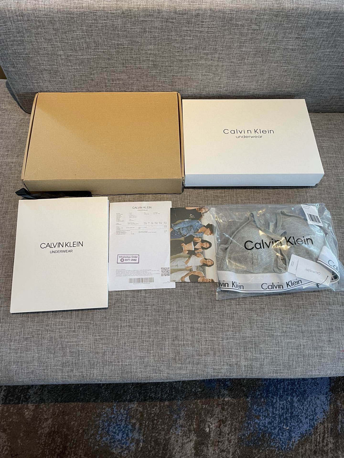 Calvin Klein White Triangle Bralette Set Bralette and Brief Set, image 9