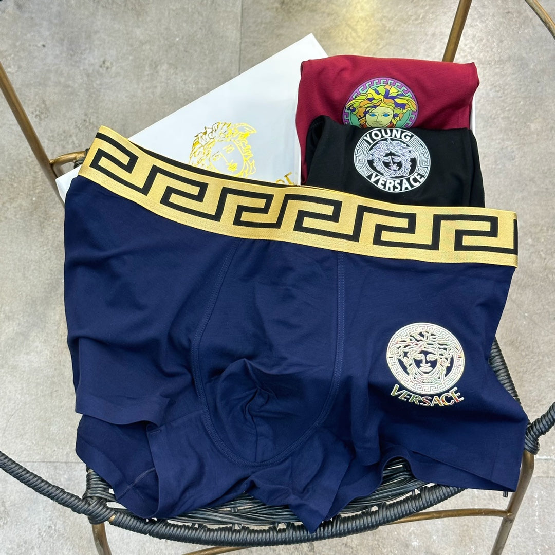 Versace Blue Red Green Broad Key Bands Boxer Briefs, image 6