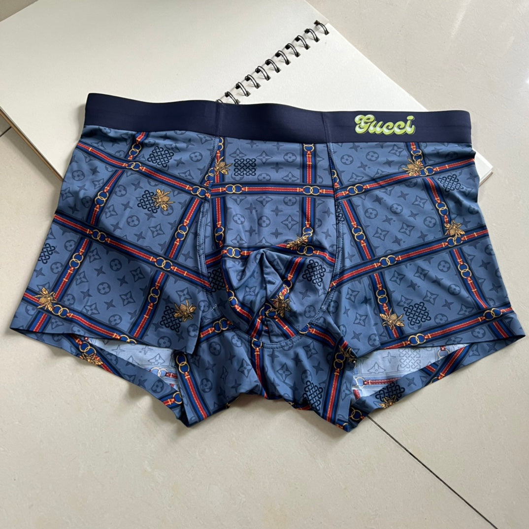 Gucci Brown Gold Allover Monogram Boxer Briefs, image 3