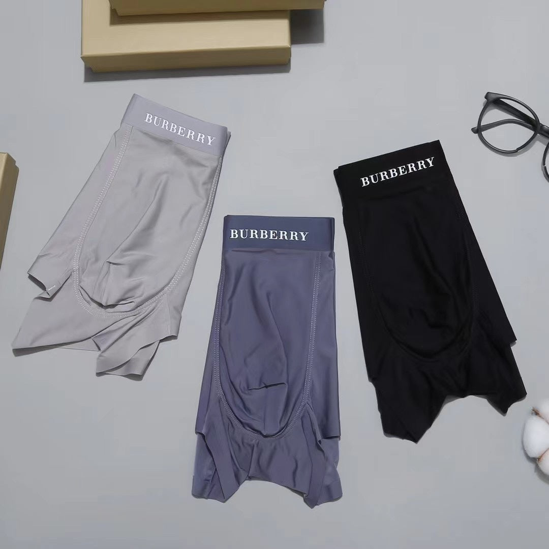 Burberry Pastel Grey Black Plain Wordmark Boxer Briefs, image 6