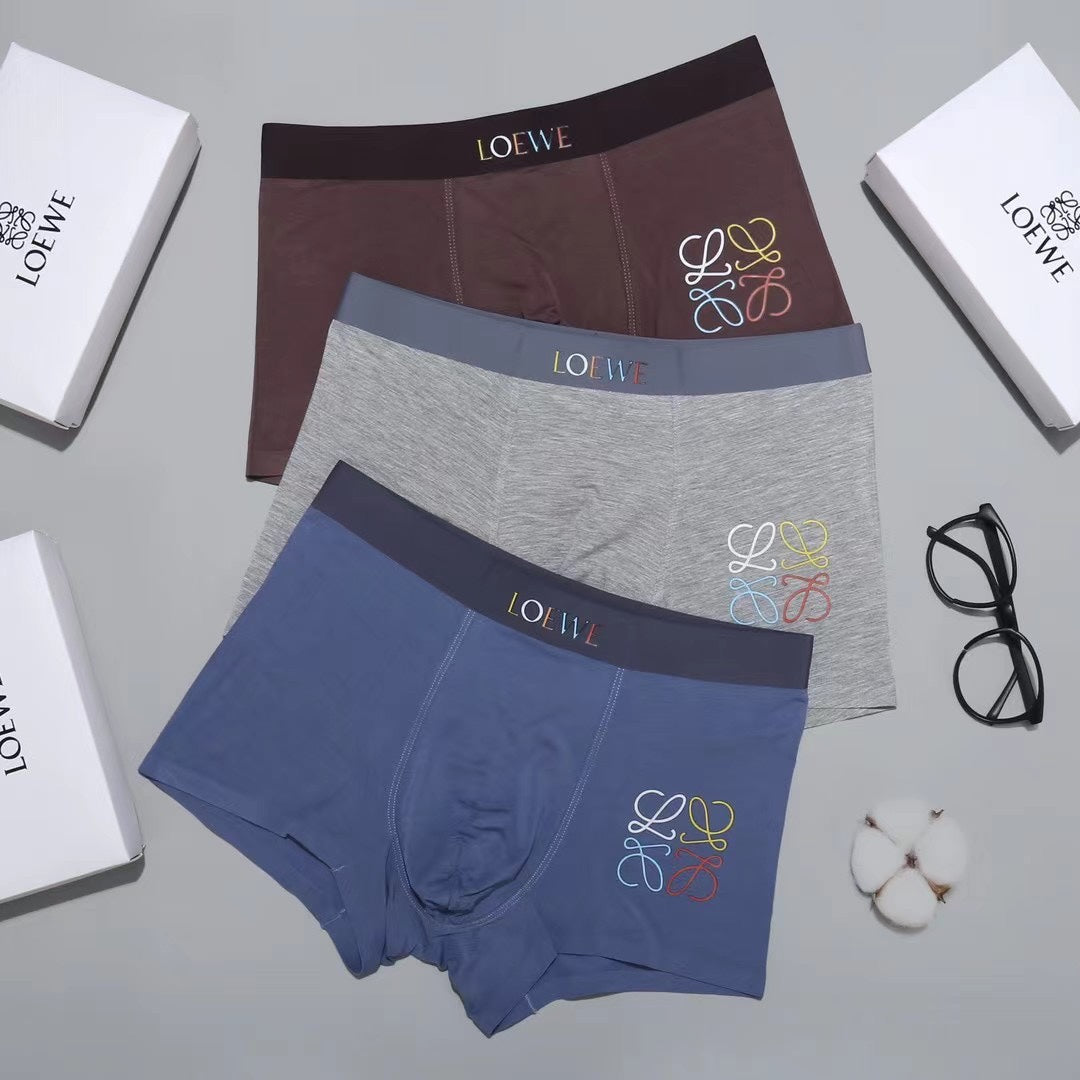 LOEWE Burgundy and Blue Emblem Boxer Briefs, gallery image 2