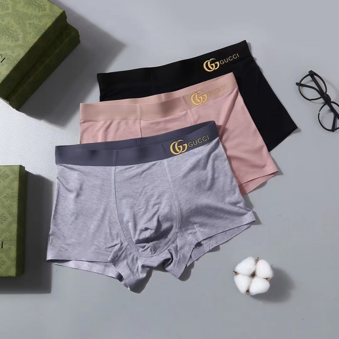Gucci Blue Grey Black Gold Emblem Boxer Briefs, image 5