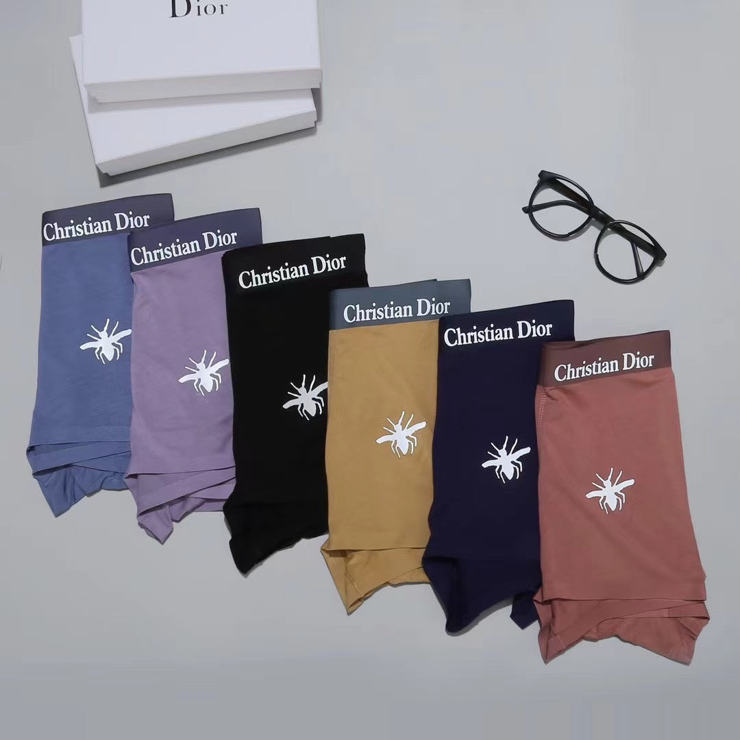 Dior Lilac Blue Black Small White Bee Boxer Briefs, image 6