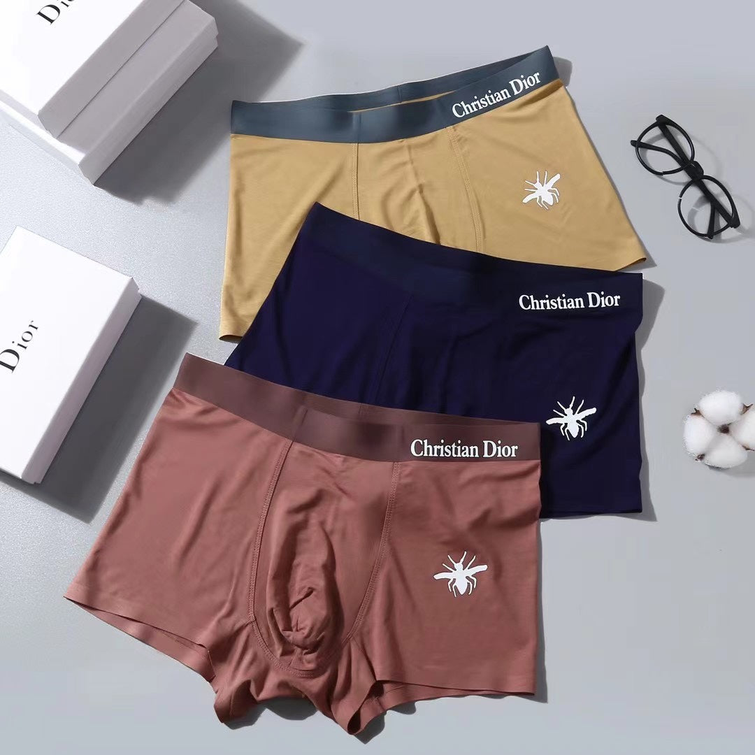 Dior Lilac Blue Black Small White Bee Boxer Briefs, image 3