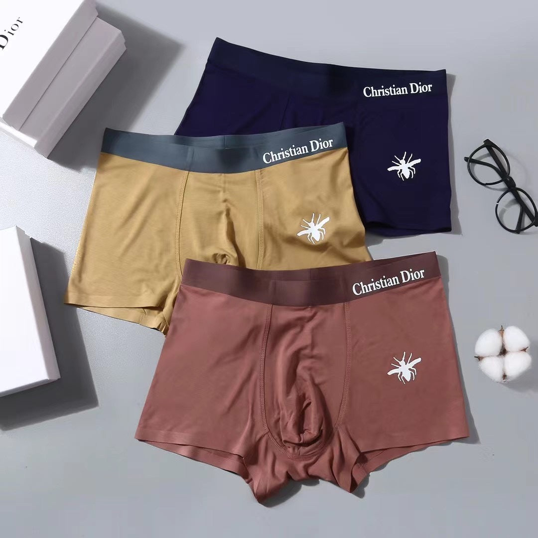 Dior Lilac Blue Black Small White Bee Boxer Briefs, image 2