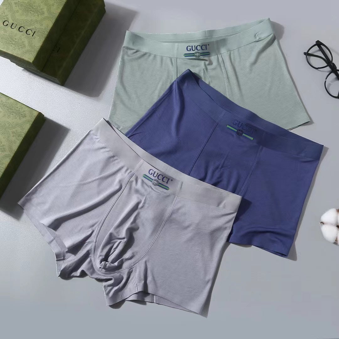 Gucci Grey Lavender Navy Small Waist Text Boxer Briefs, image 5