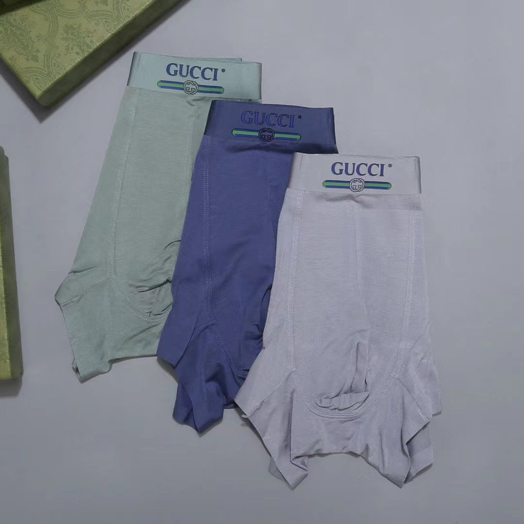 Gucci Grey Lavender Navy Small Waist Text Boxer Briefs, image 6