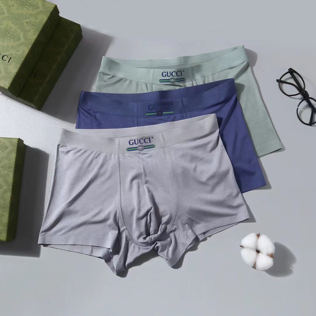 Gucci Grey Lavender Navy Small Waist Text Boxer Briefs, image 1