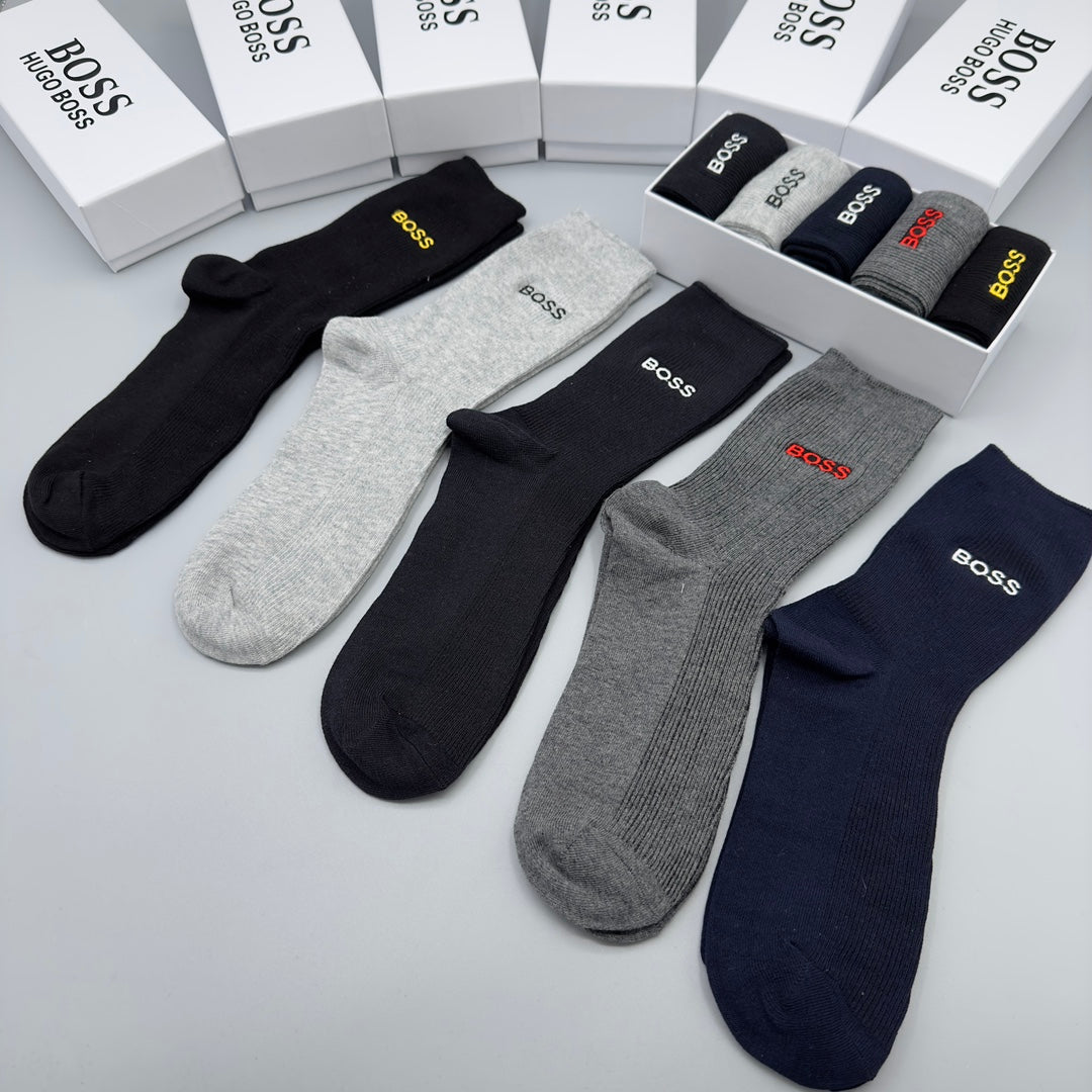 BOSS Neutral Crew Socks with Small Wordmarks, gallery image 8