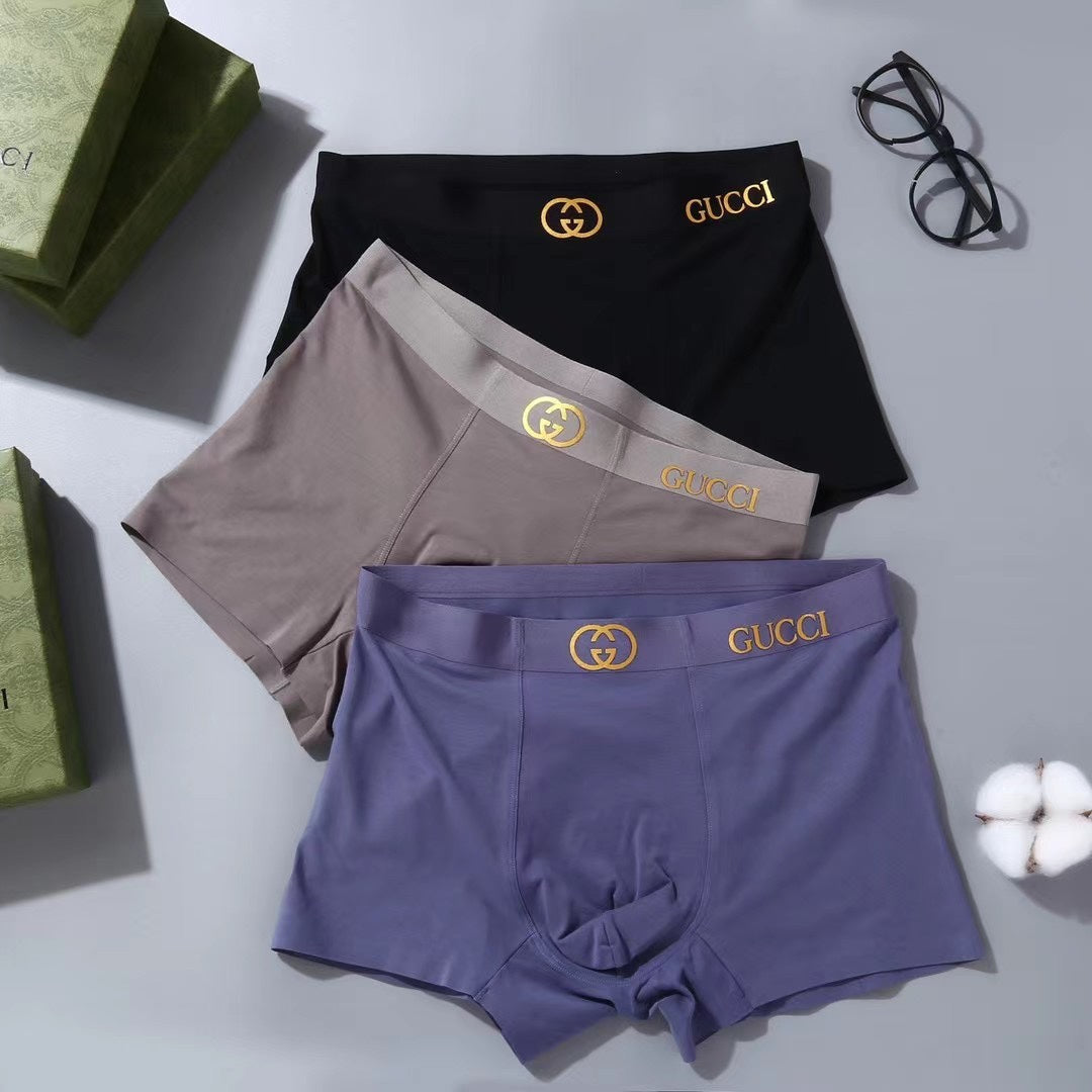 Gucci Grey Navy Gold Double Waist Boxer Briefs, image 2
