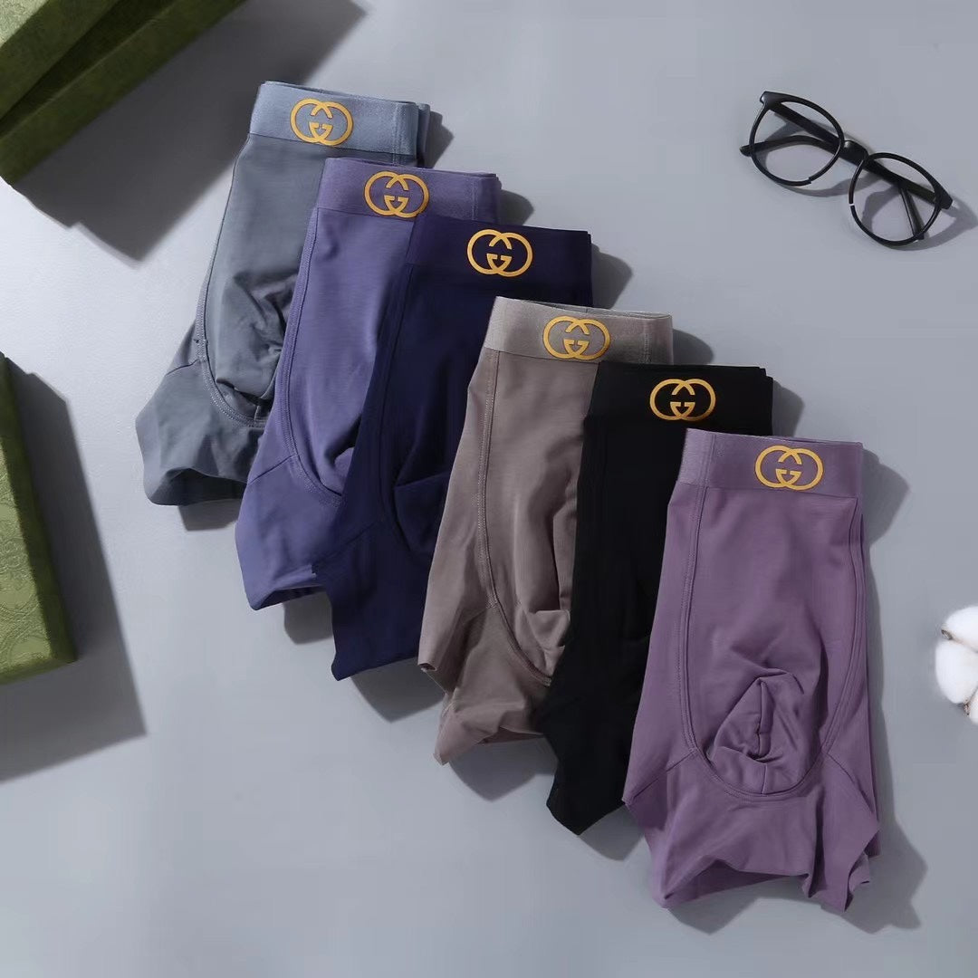 Gucci Grey Navy Gold Double Waist Boxer Briefs, image 5