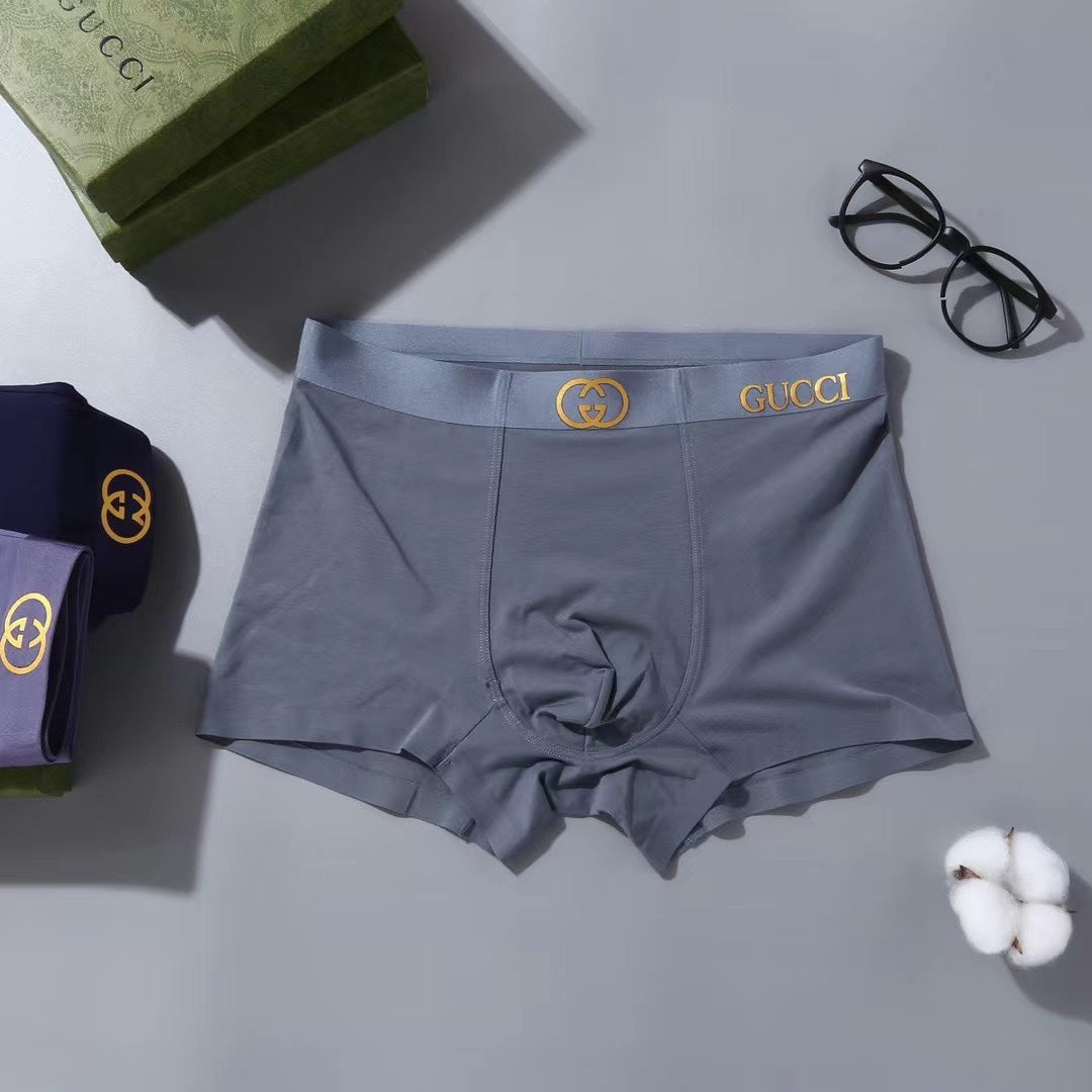 Gucci Grey Navy Gold Double Waist Boxer Briefs, image 7