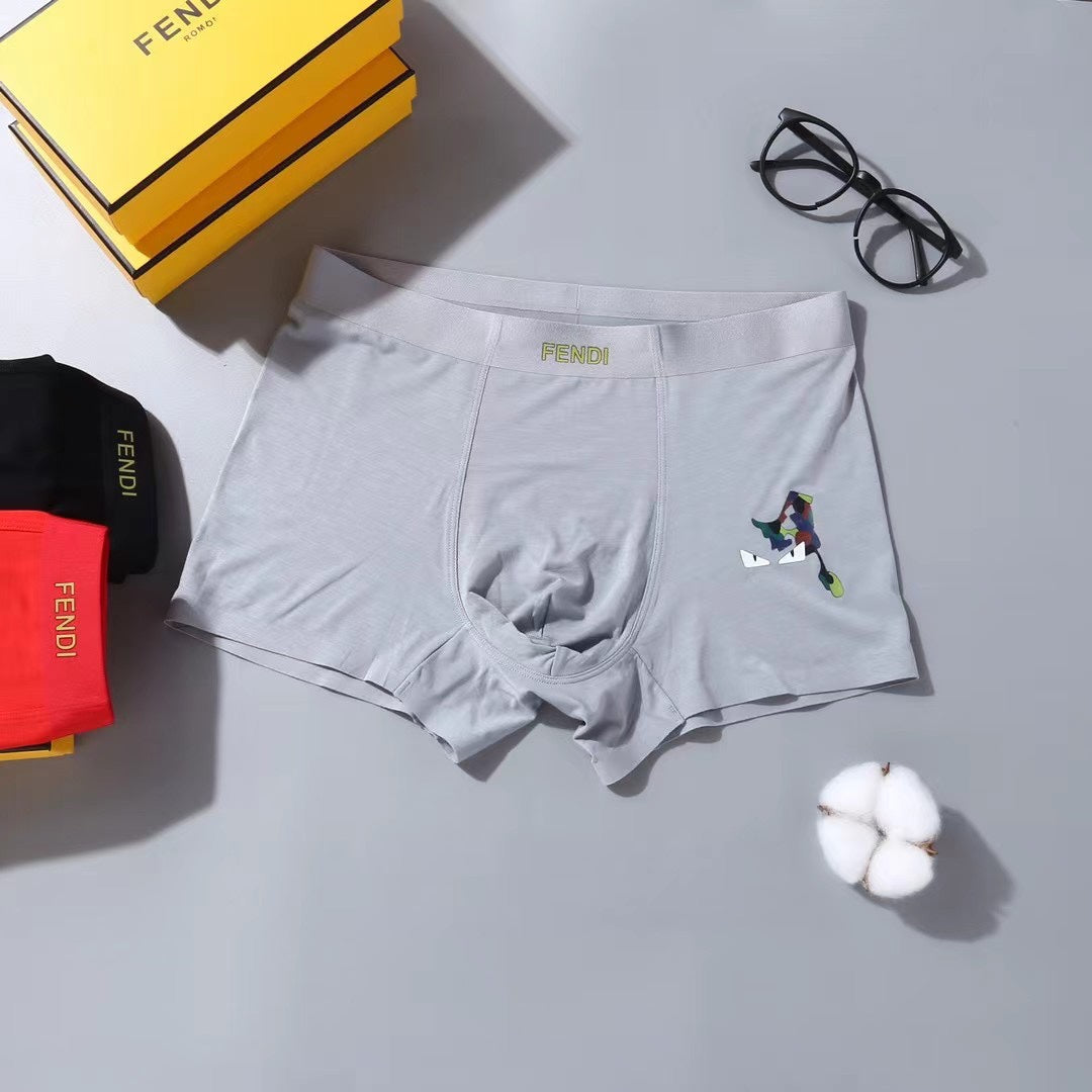 Fendi Black White Red Small Eye Motif Boxer Briefs, image 8