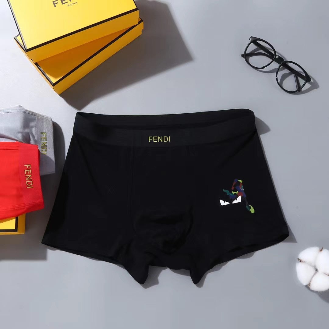 Fendi Black White Red Small Eye Motif Boxer Briefs, image 7