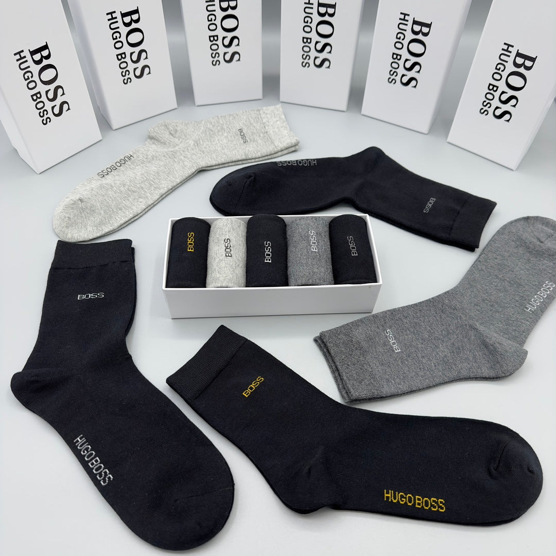 BOSS Small Coloured Wordmark Crew Socks, gallery image 6