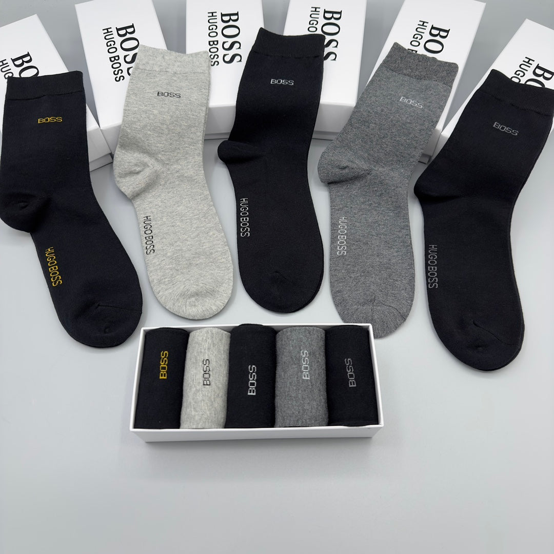 BOSS Small Coloured Wordmark Crew Socks, gallery image 4
