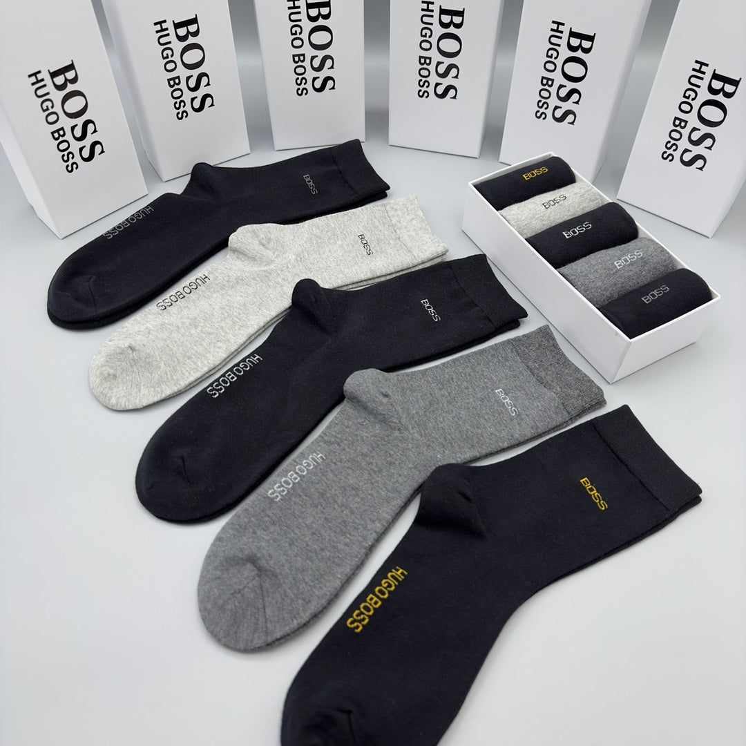 BOSS Small Coloured Wordmark Crew Socks, gallery image 2