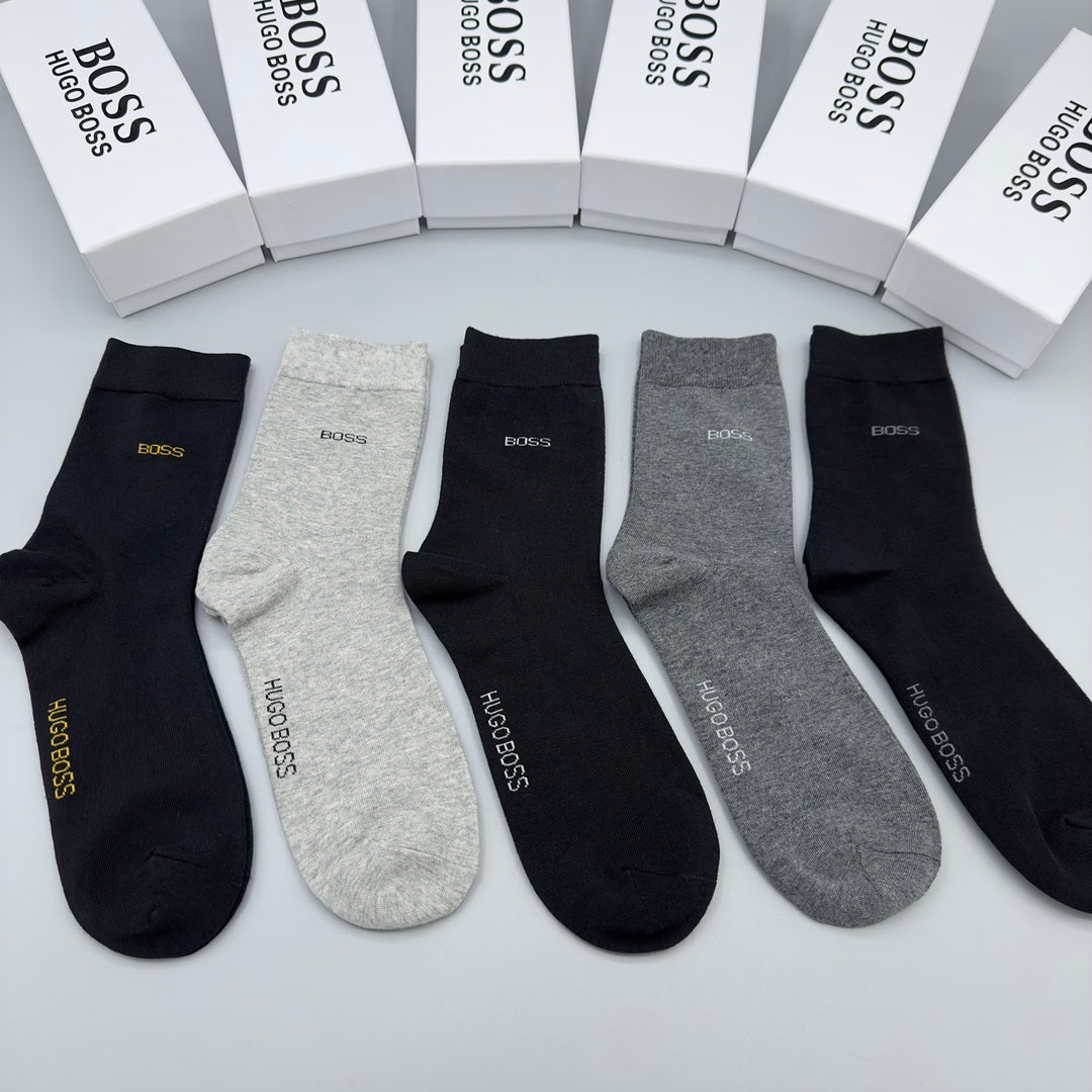 BOSS Small Coloured Wordmark Crew Socks, gallery image 5