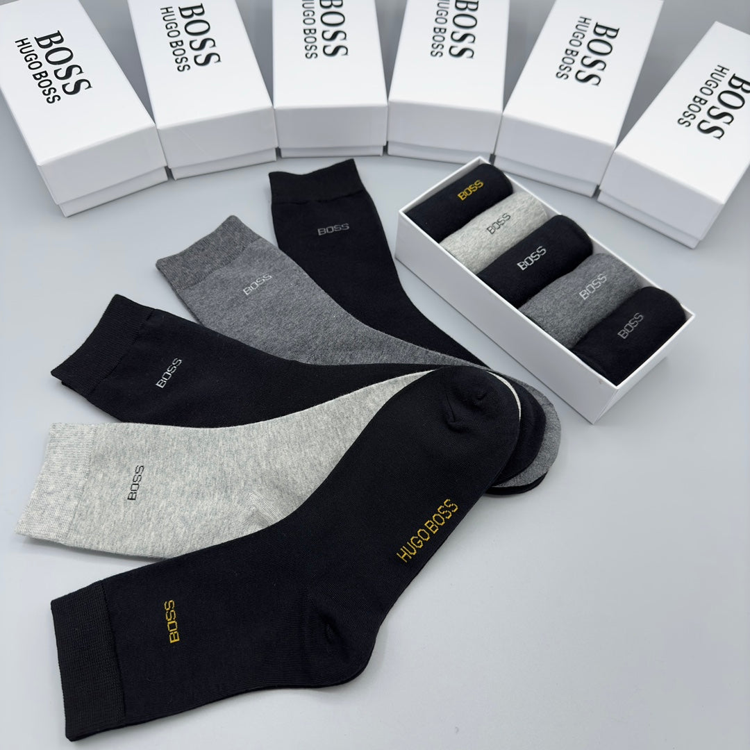 BOSS Small Coloured Wordmark Crew Socks, gallery image 3