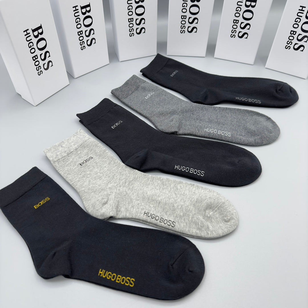 BOSS Small Coloured Wordmark Crew Socks, gallery image 1