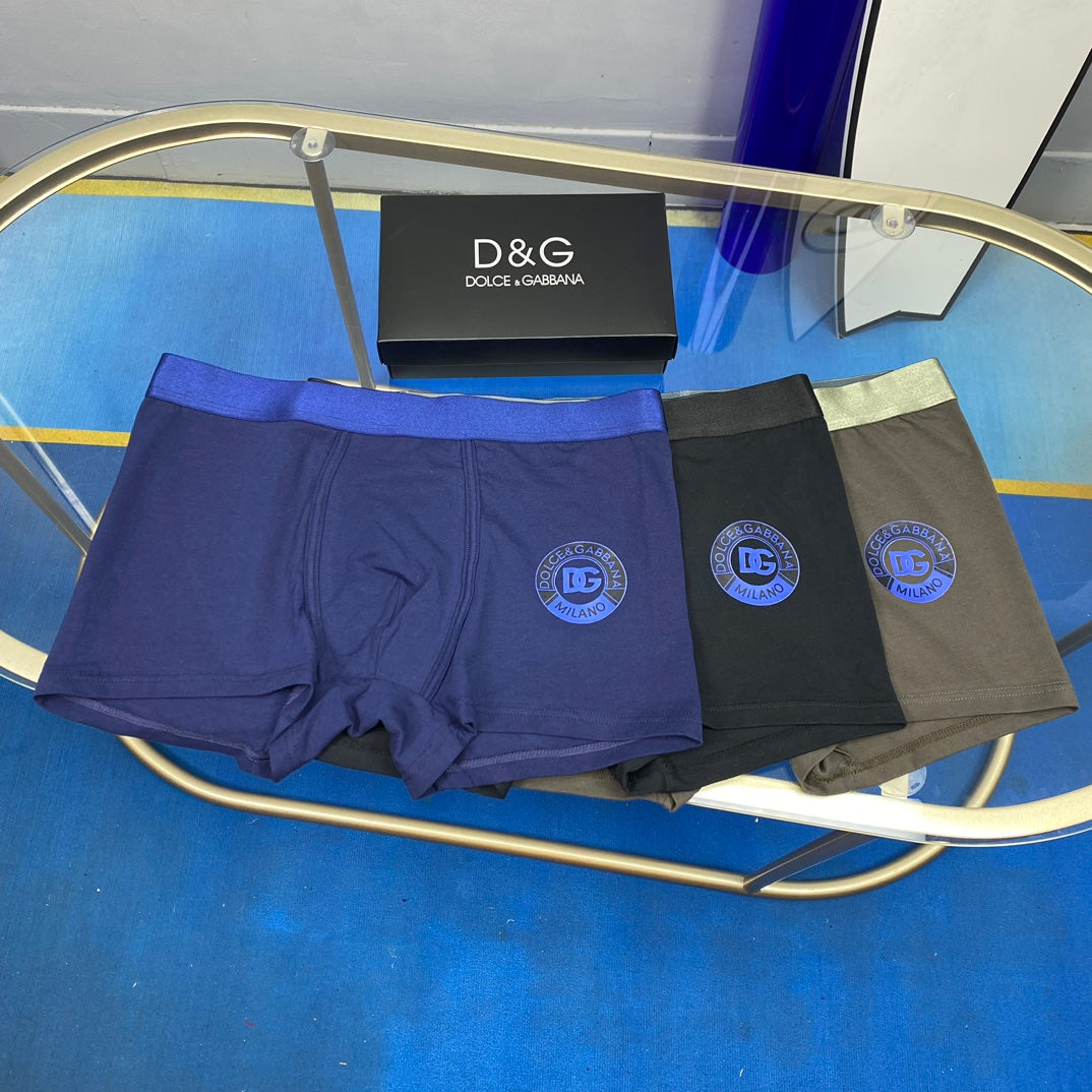 Dolce & Gabbana Circle Badge Colour-Mix Boxer Briefs, gallery image 1