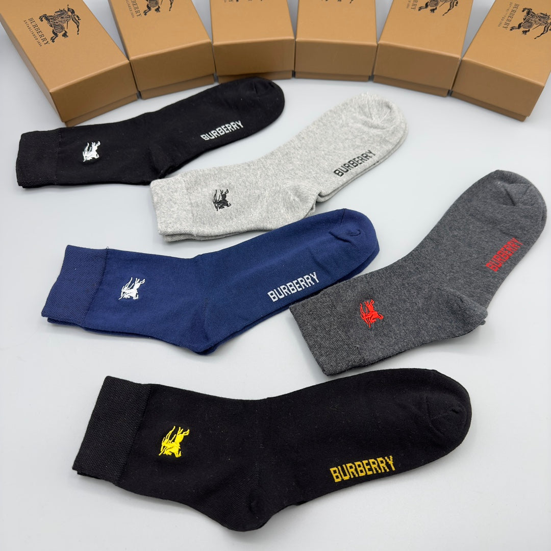 Burberry Grey Black Navy Small Colour Emblems Ankle Socks, image 9