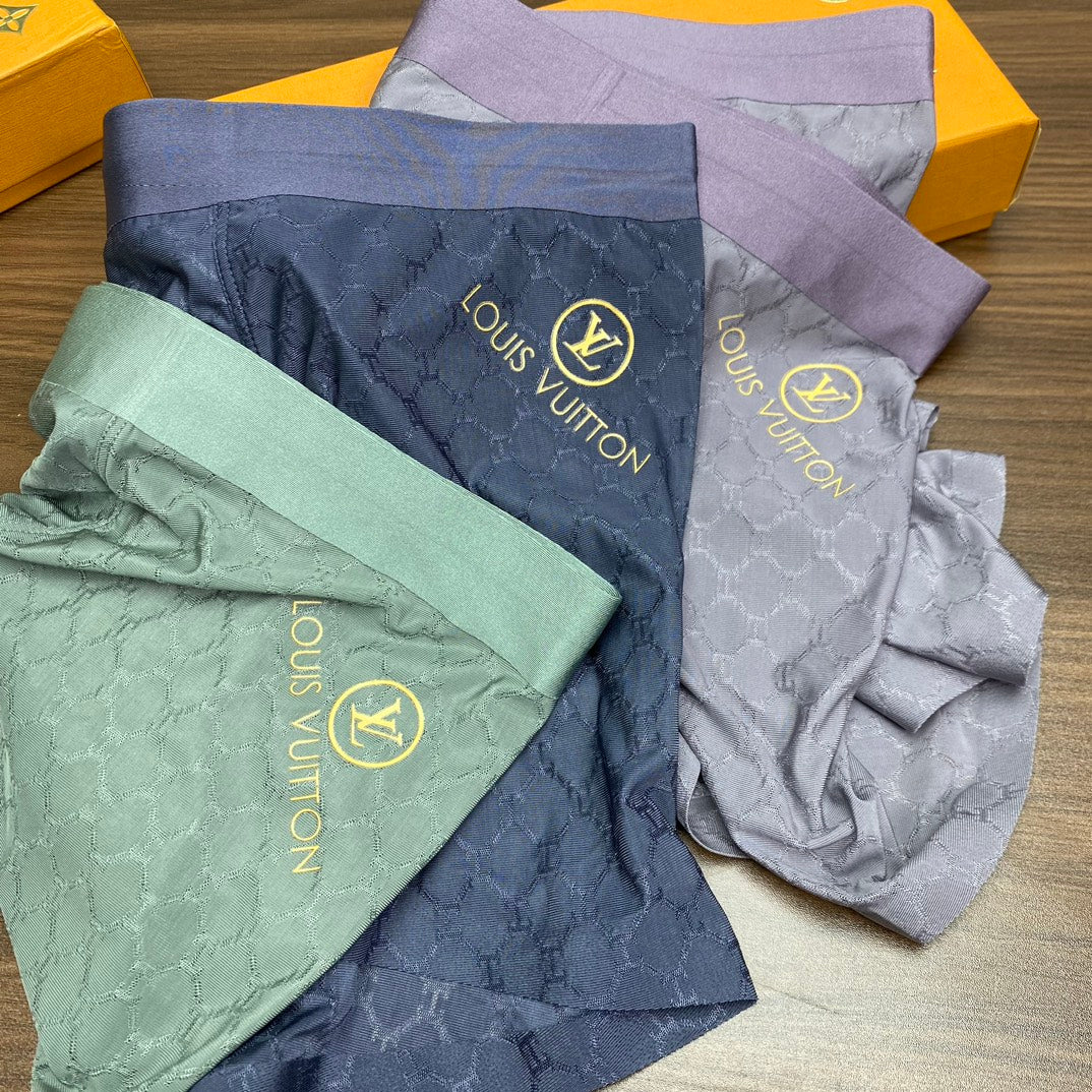 Louis Vuitton Lavender Mint Grey Waist Detail Boxer Briefs, image 4