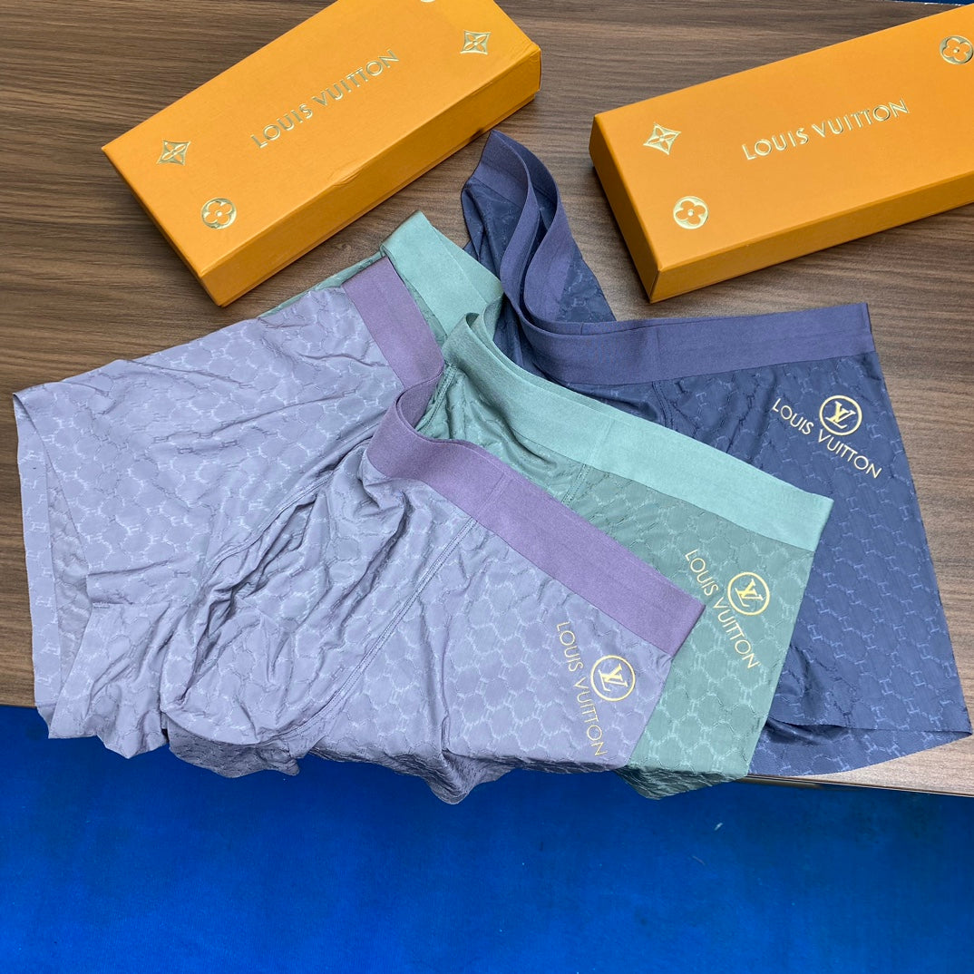 Louis Vuitton Lavender Mint Grey Waist Detail Boxer Briefs, image 1