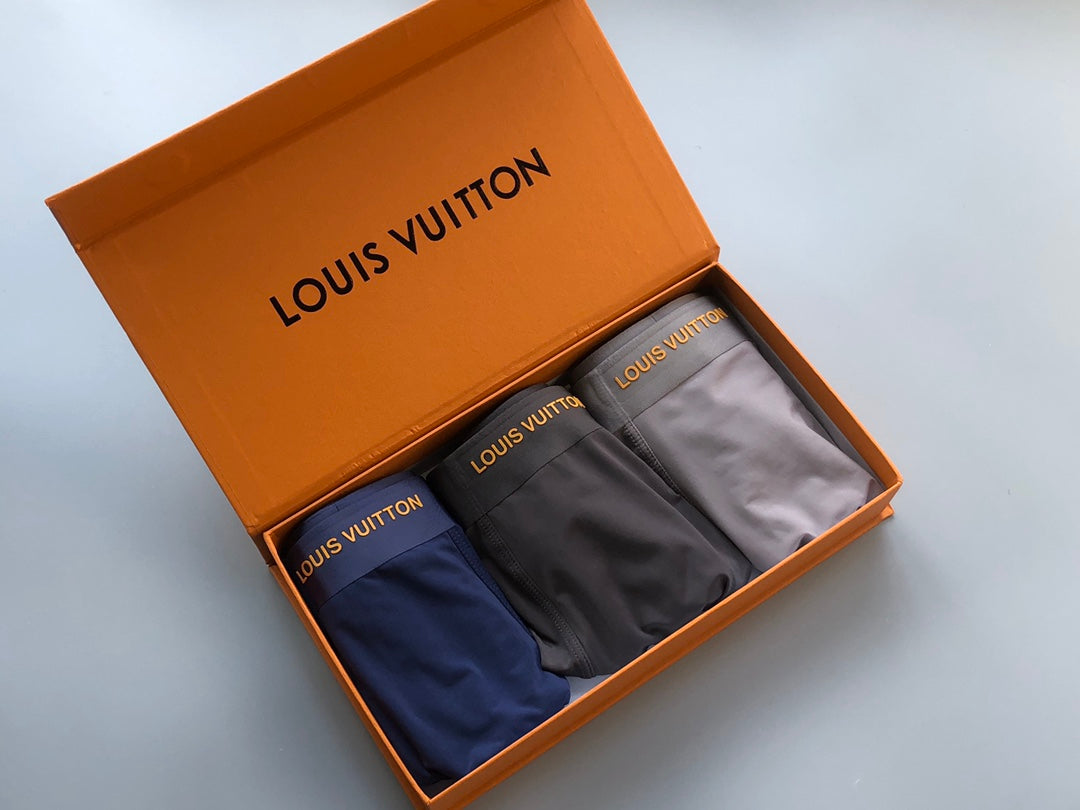 Louis Vuitton Boxed Dark Grey Pattern Boxer Briefs, image 1