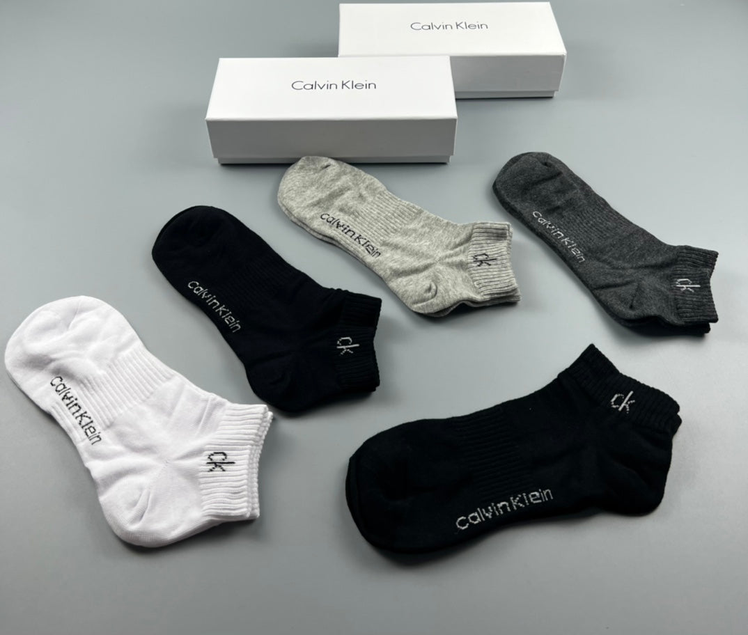 Calvin Klein Black White Grey Low Cut No-Show Socks, image 6
