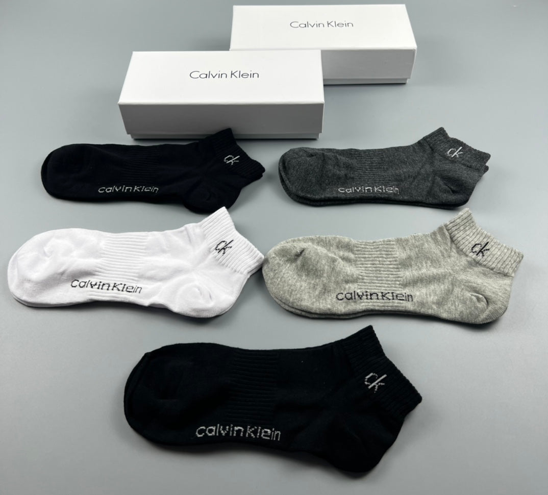 Calvin Klein Black White Grey Low Cut No-Show Socks, image 4