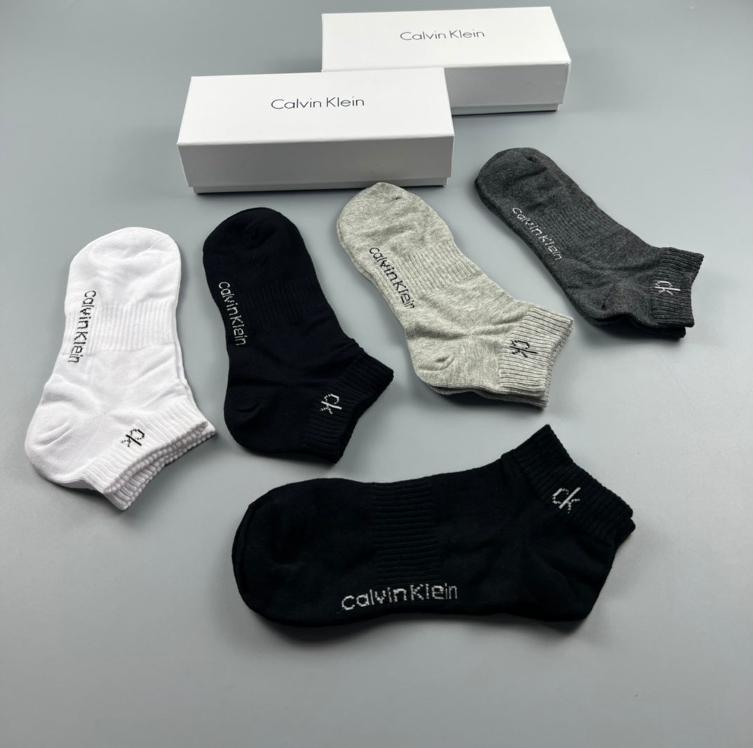 Calvin Klein Black White Grey Low Cut No-Show Socks, image 5