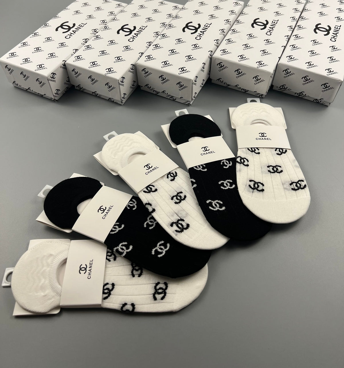 CHANEL Repeated Emblem No-Show Socks, gallery image 8