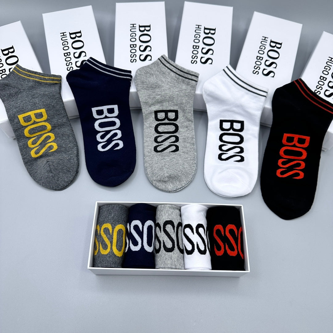 BOSS Large Wordmark Ankle Socks, gallery image 3